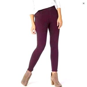 SPANX Ponte Ankle Length Leggings Skinny Pants Brandywine Size Small
Burgundy